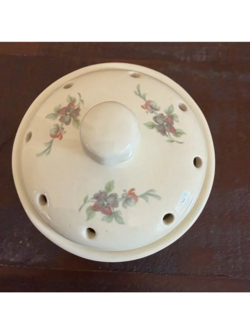 Vintage Athena California Floral Potpourri Bowl Vented Lid Cottagecore Decor